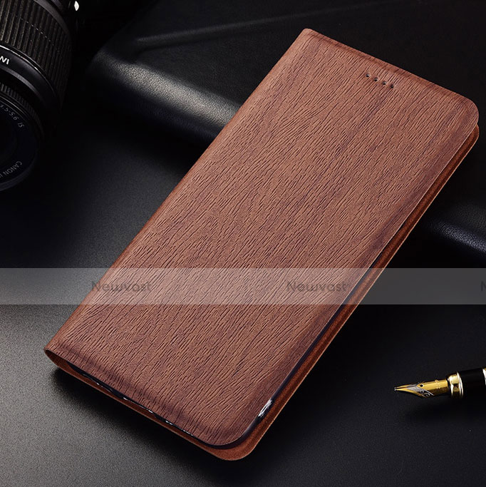 Leather Case Stands Flip Holder Cover for Oppo Find X Brown