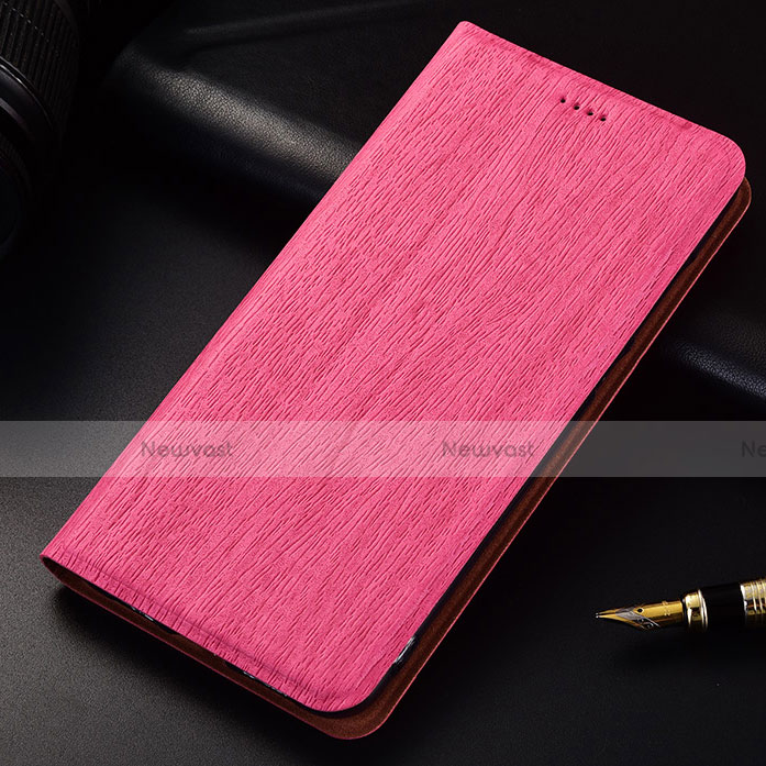 Leather Case Stands Flip Holder Cover for Oppo Find X Super Flash Edition Hot Pink