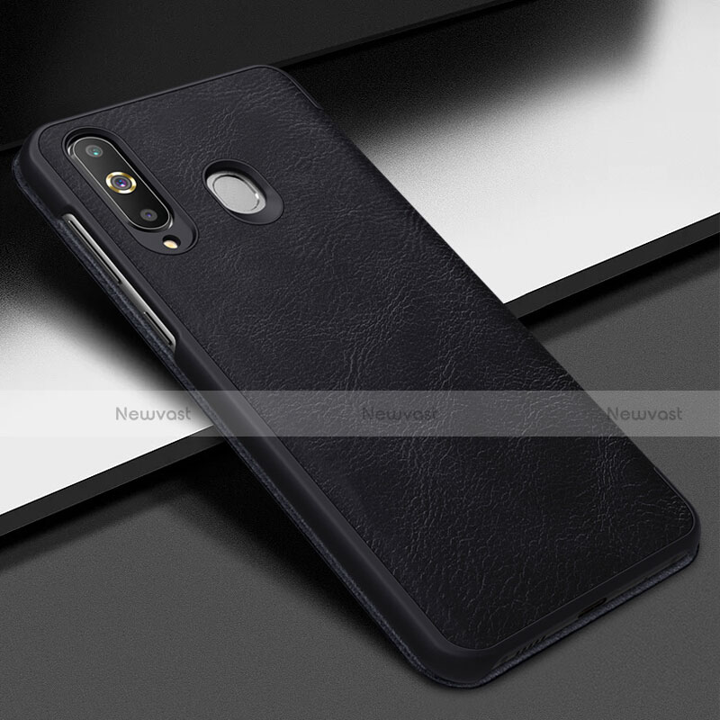 Leather Case Stands Flip Holder Cover for Samsung Galaxy A8s SM-G8870 Black