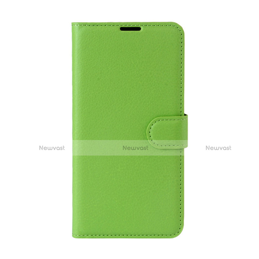 Leather Case Stands Flip Holder Cover for Wiko Wim Lite 4G Green