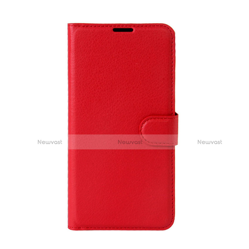 Leather Case Stands Flip Holder Cover for Wiko Wim Lite 4G Red