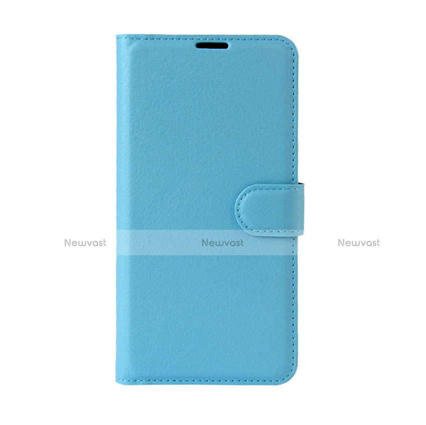 Leather Case Stands Flip Holder Cover for Wiko Wim Lite 4G Sky Blue