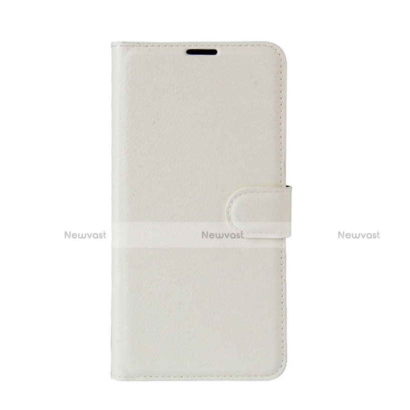 Leather Case Stands Flip Holder Cover for Wiko Wim Lite 4G White