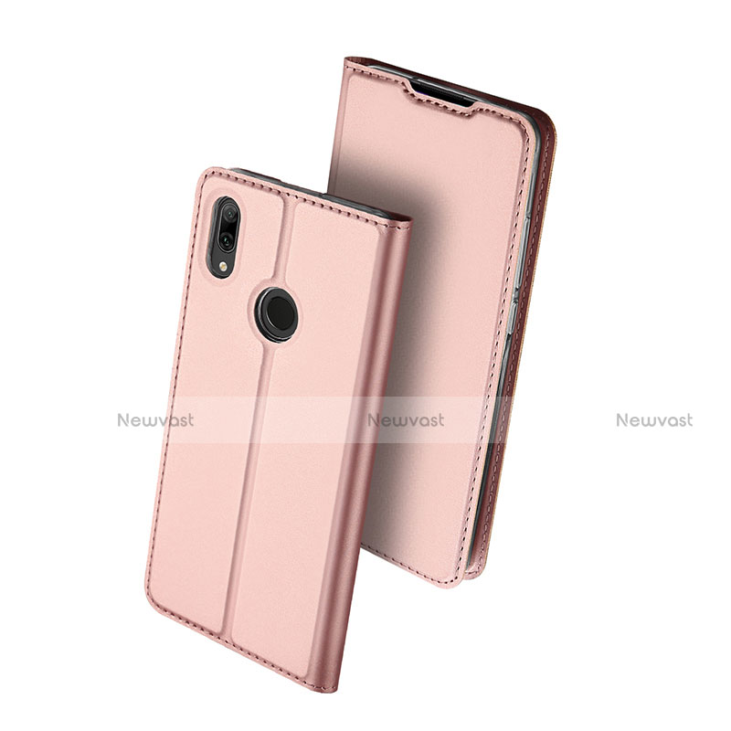 Leather Case Stands Flip Holder Cover L01 for Huawei P Smart (2019) Rose Gold