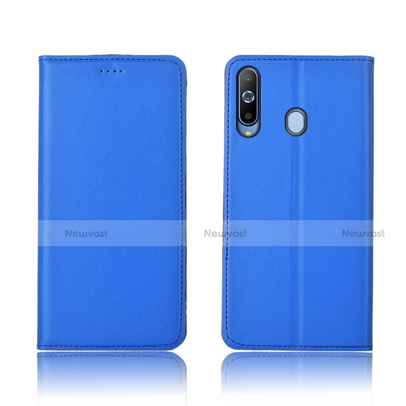 Leather Case Stands Flip Holder Cover L01 for Samsung Galaxy A8s SM-G8870 Blue