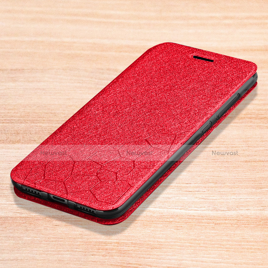 Leather Case Stands Flip Holder Cover L01 for Xiaomi Redmi Note 7 Pro Red