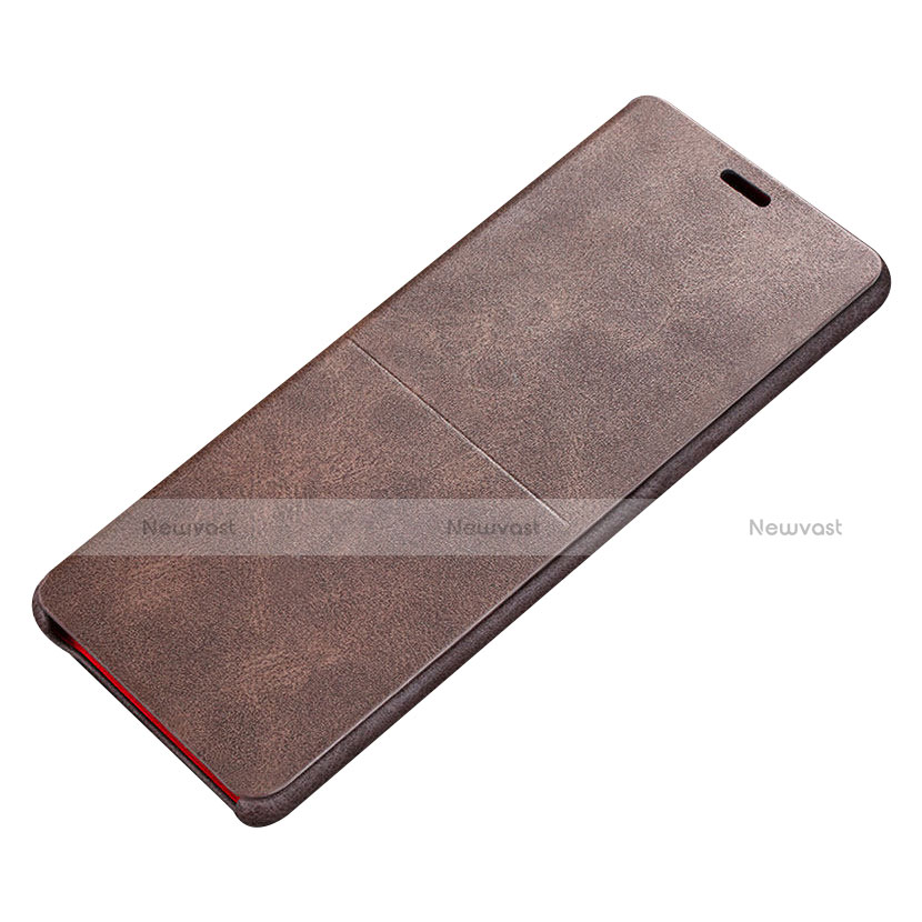 Leather Case Stands Flip Holder Cover L02 for Samsung Galaxy Note 8 Brown