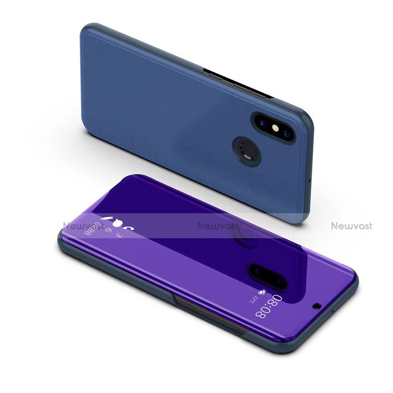 Leather Case Stands Flip Holder Mirror Cover for Samsung Galaxy A8s SM-G8870 Purple