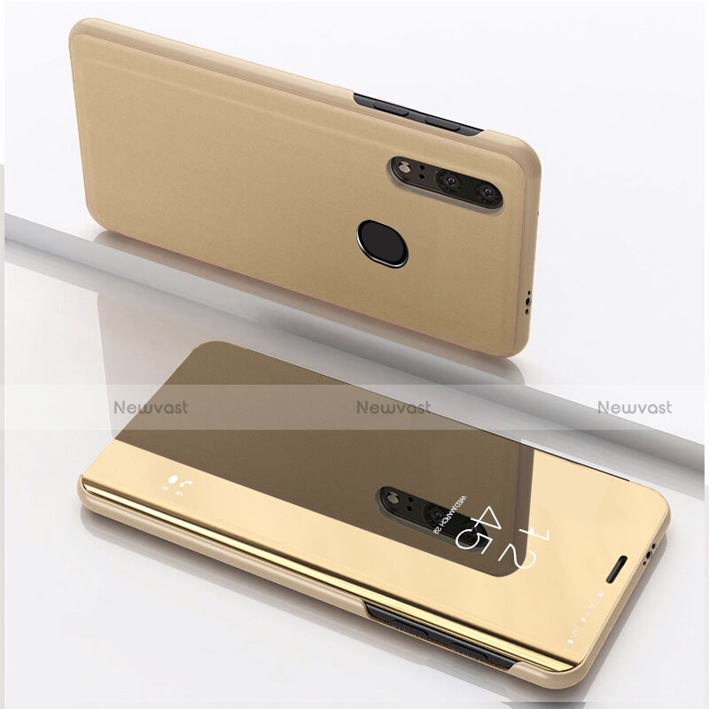 Leather Case Stands Flip Mirror Cover Holder for Huawei Honor 10i Gold