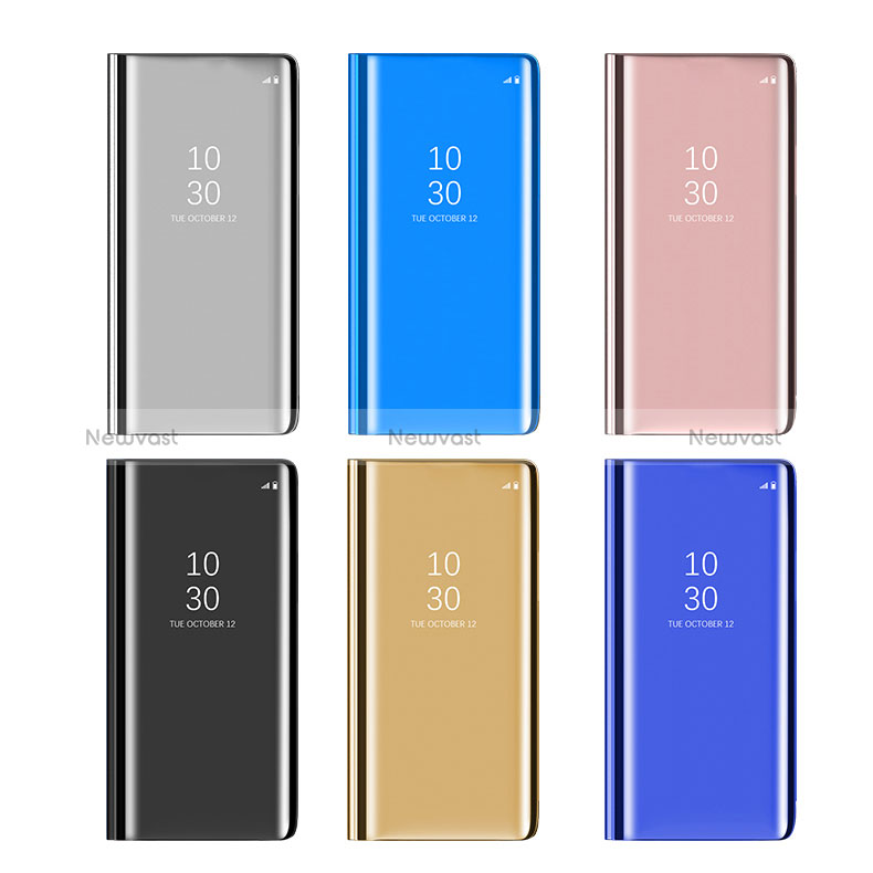Leather Case Stands Flip Mirror Cover Holder for Oppo A93s 5G