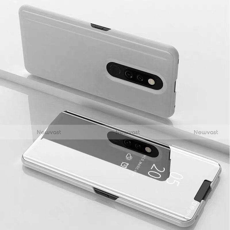 Leather Case Stands Flip Mirror Cover Holder for Xiaomi Redmi K20 Pro White