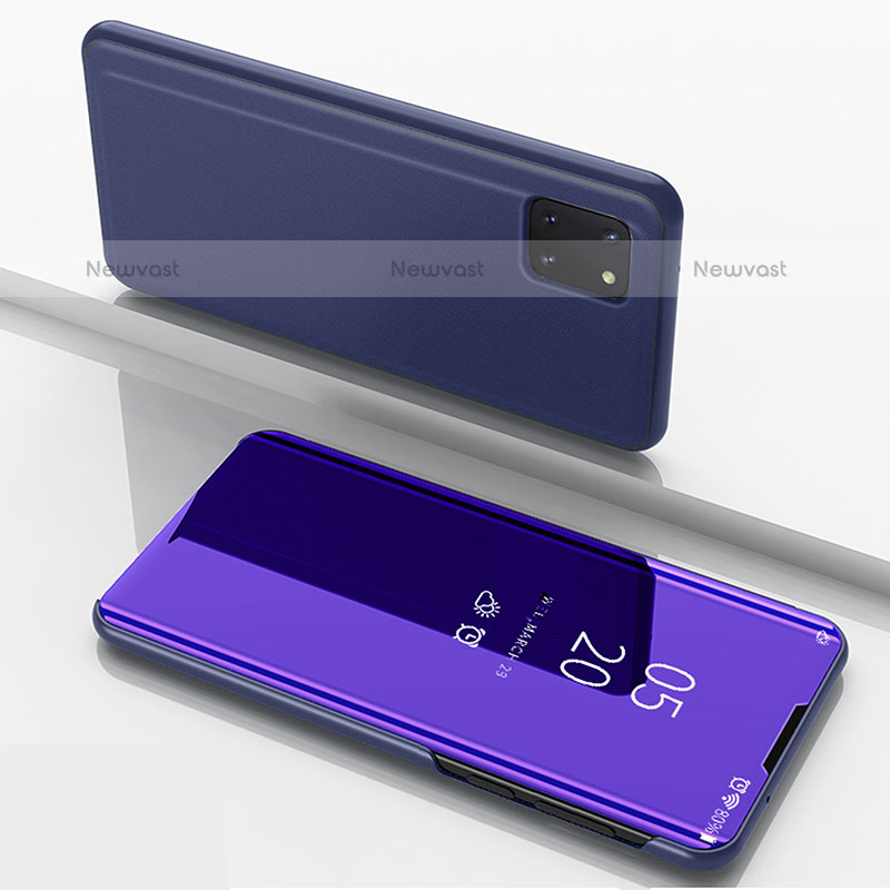 Leather Case Stands Flip Mirror Cover Holder ZL1 for Samsung Galaxy Note 10 Lite Purple