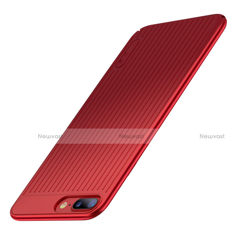 Line Gel Soft Case Cover for Apple iPhone 7 Plus Red