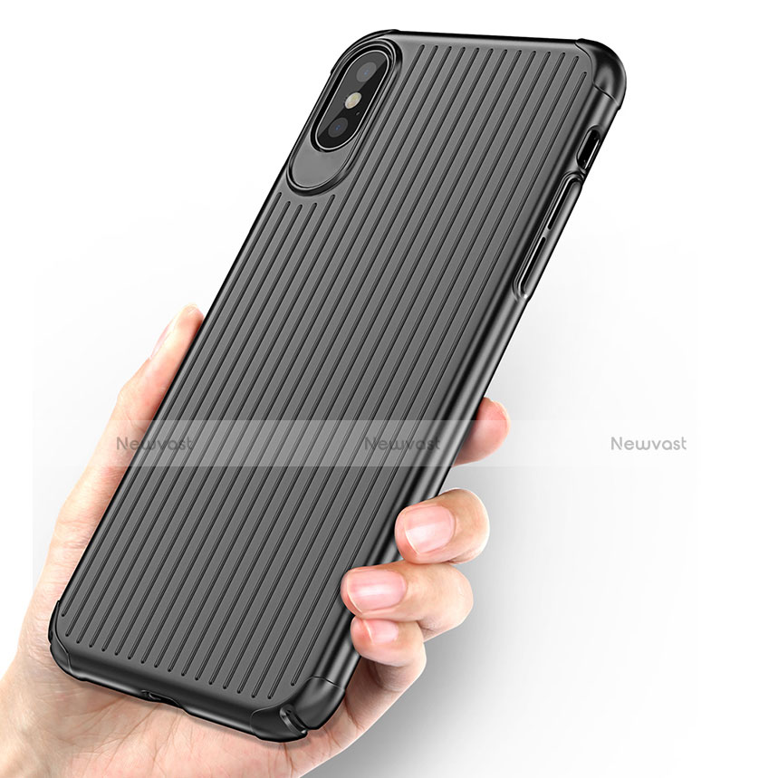 Line Gel Soft Case Cover for Apple iPhone Xs Black