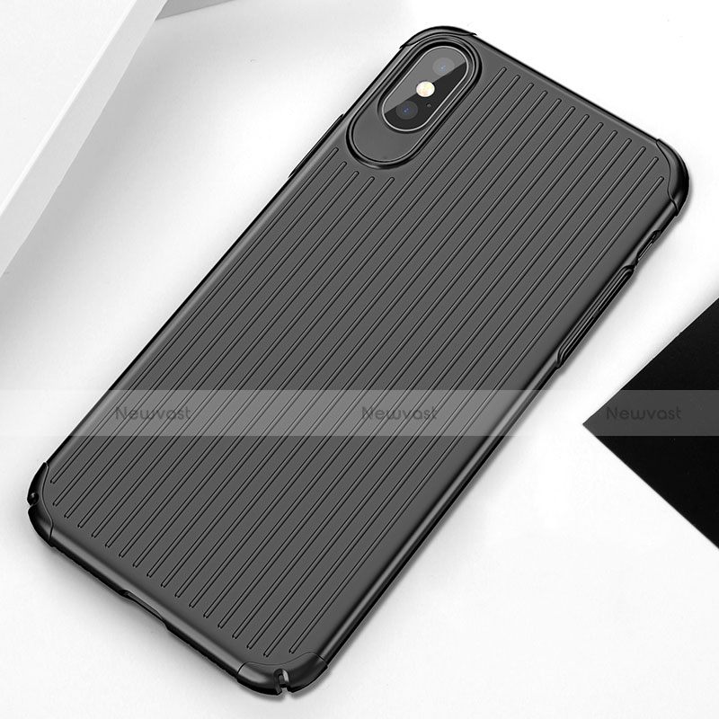 Line Gel Soft Case Cover for Apple iPhone Xs Black