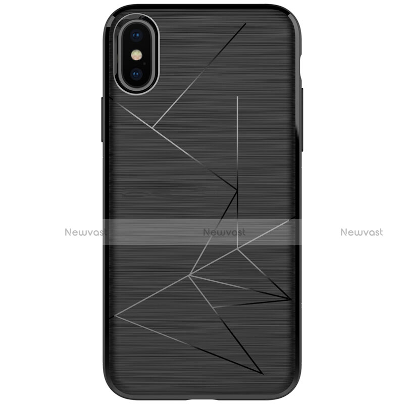 Line Gel Soft Case R01 for Apple iPhone Xs Black