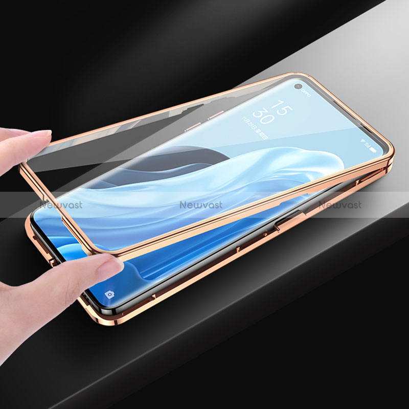 Luxury Aluminum Metal and Leather Cover Case 360 Degrees for Vivo X70t