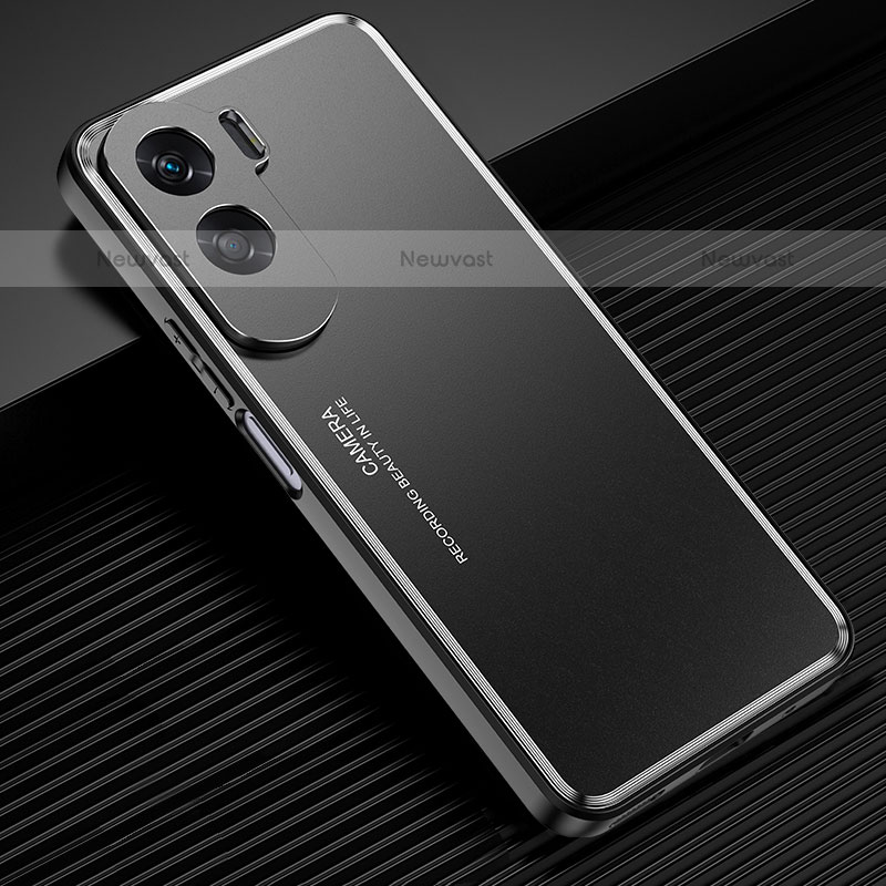 Luxury Aluminum Metal Back Cover and Silicone Frame Case for Huawei Honor 90 Lite 5G