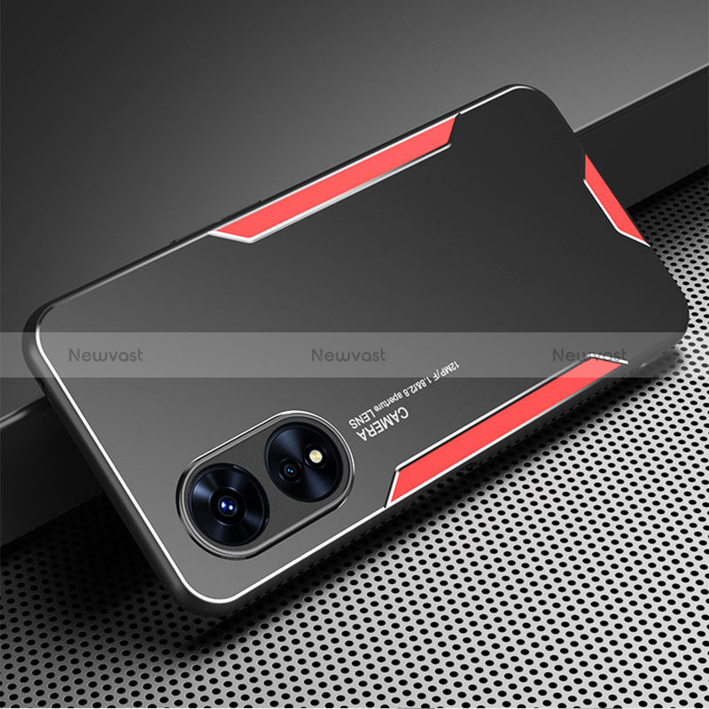 Luxury Aluminum Metal Back Cover and Silicone Frame Case for Oppo A1 Pro 5G