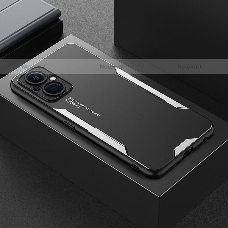 Luxury Aluminum Metal Back Cover and Silicone Frame Case for Oppo F21 Pro 5G