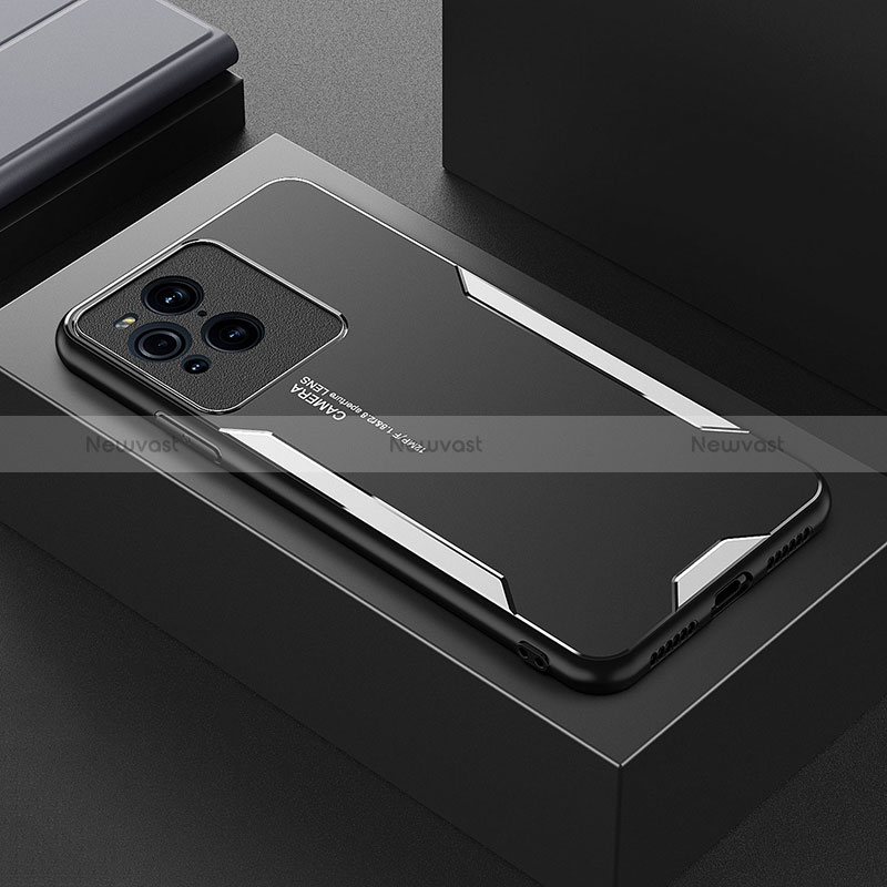 Luxury Aluminum Metal Back Cover and Silicone Frame Case for Oppo Find X3 5G