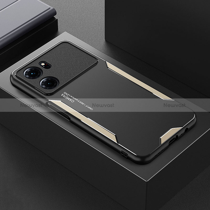 Luxury Aluminum Metal Back Cover and Silicone Frame Case for Oppo K10 5G