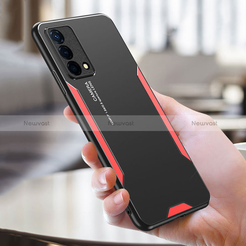 Luxury Aluminum Metal Back Cover and Silicone Frame Case for Oppo K9 5G