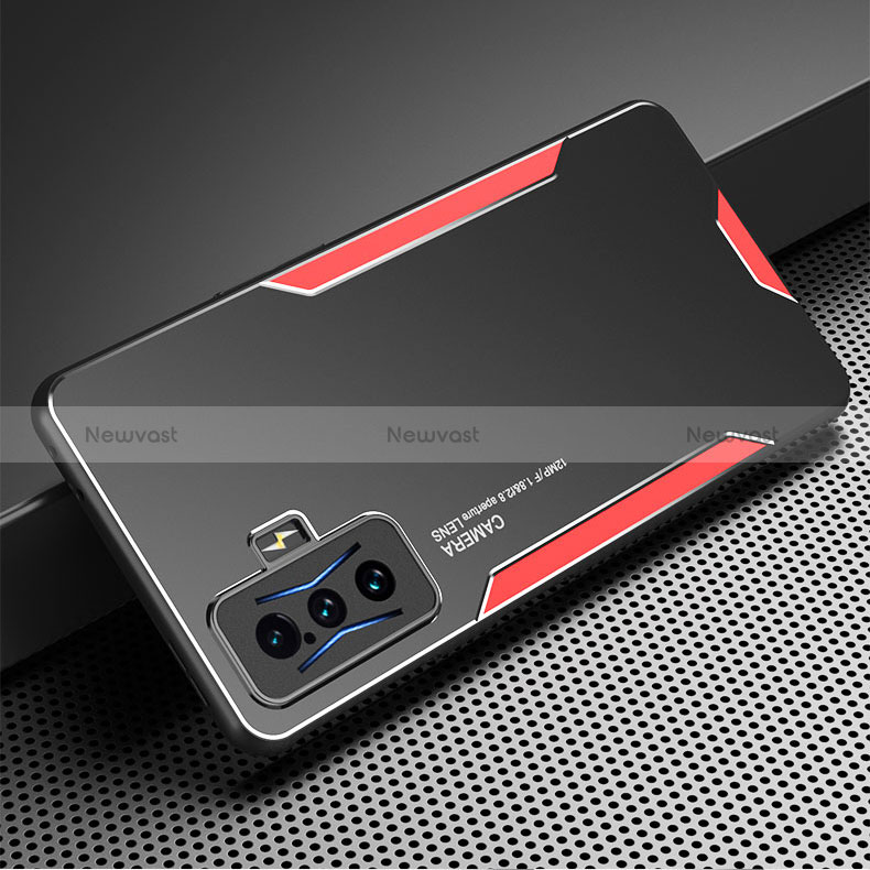 Luxury Aluminum Metal Back Cover and Silicone Frame Case for Xiaomi Redmi K50 Gaming AMG F1 5G