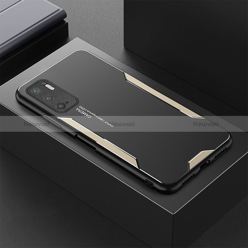 Luxury Aluminum Metal Back Cover and Silicone Frame Case for Xiaomi Redmi Note 10 5G