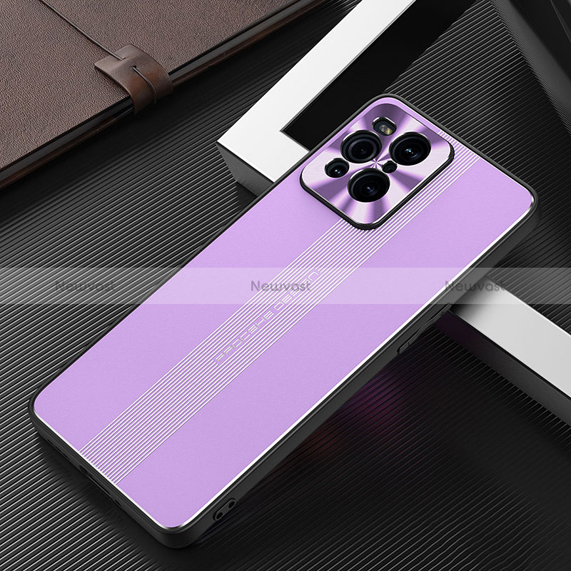 Luxury Aluminum Metal Back Cover and Silicone Frame Case J01 for Oppo Find X3 5G