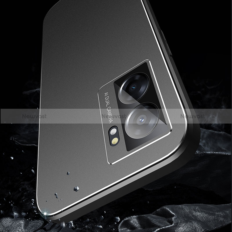 Luxury Aluminum Metal Back Cover and Silicone Frame Case J01 for Realme V23i 5G