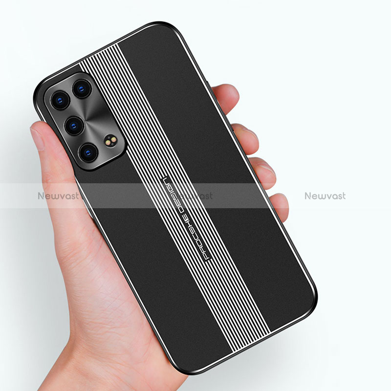 Luxury Aluminum Metal Back Cover and Silicone Frame Case J02 for Oppo Reno6 Pro 5G