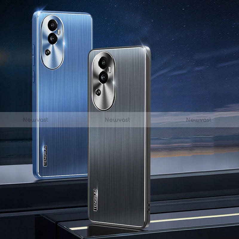 Luxury Aluminum Metal Back Cover and Silicone Frame Case JL1 for Oppo Reno10 Pro+ Plus 5G