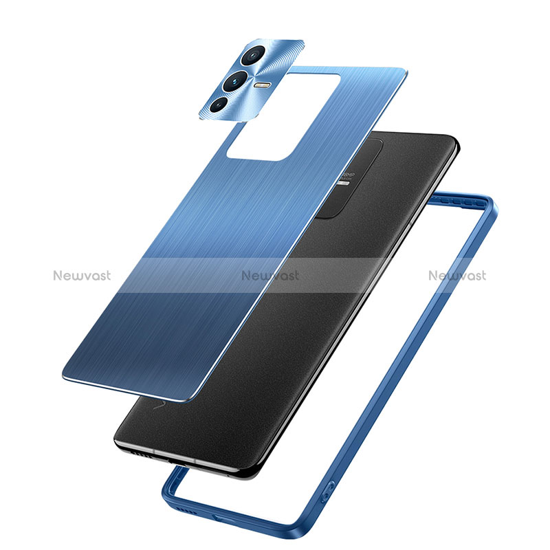 Luxury Aluminum Metal Back Cover and Silicone Frame Case JL1 for Vivo V23 Pro 5G