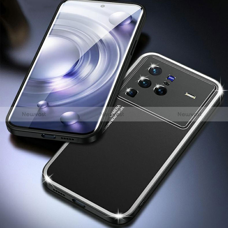 Luxury Aluminum Metal Back Cover and Silicone Frame Case JL1 for Vivo X80 Pro 5G