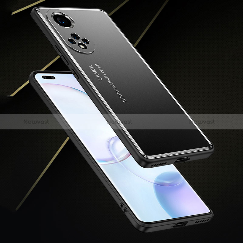 Luxury Aluminum Metal Back Cover and Silicone Frame Case JL2 for Huawei Honor 50 Pro 5G