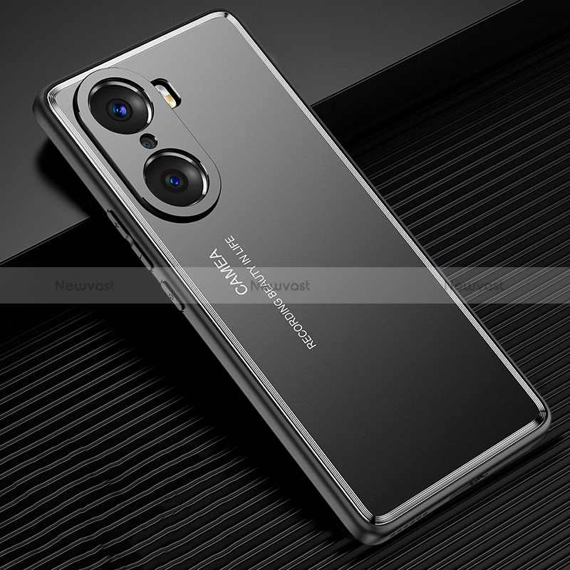 Luxury Aluminum Metal Back Cover and Silicone Frame Case JL2 for Huawei Honor 60 Pro 5G