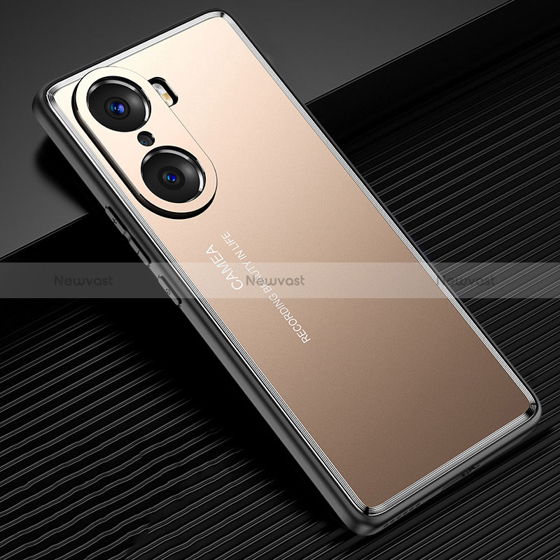 Luxury Aluminum Metal Back Cover and Silicone Frame Case JL2 for Huawei Honor 60 Pro 5G