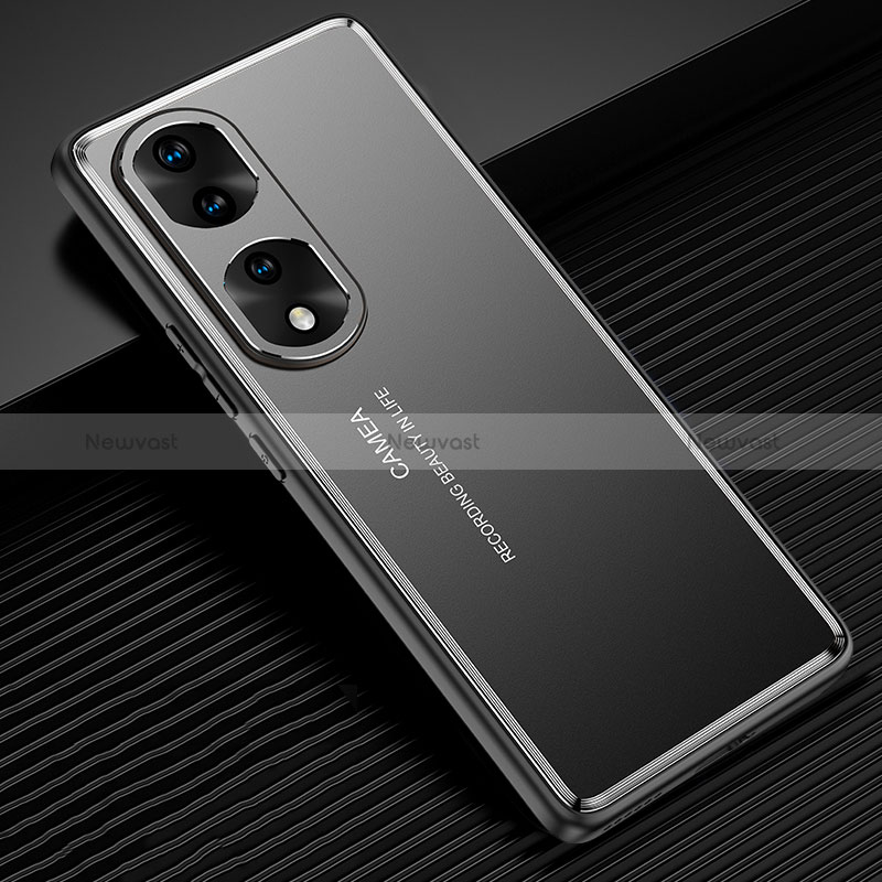 Luxury Aluminum Metal Back Cover and Silicone Frame Case JL2 for Huawei Honor 70 Pro 5G