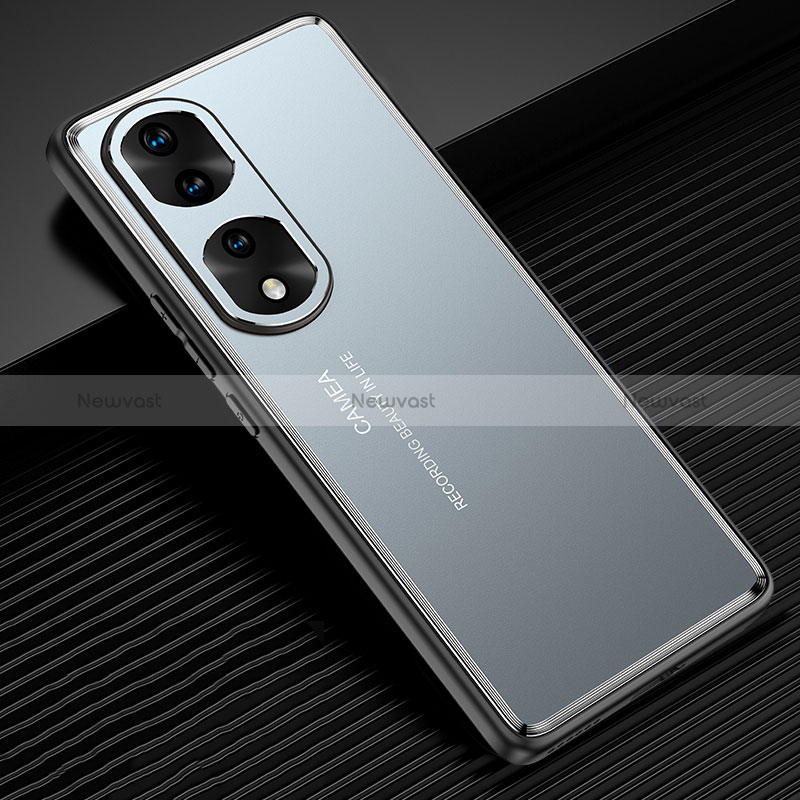 Luxury Aluminum Metal Back Cover and Silicone Frame Case JL2 for Huawei Honor 70 Pro+ Plus 5G