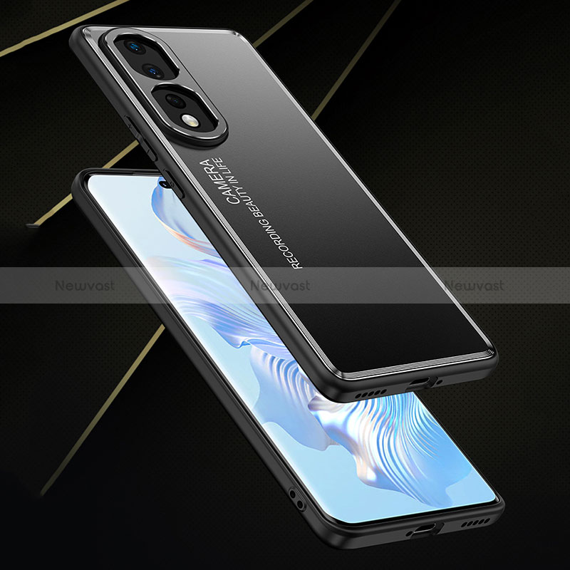 Luxury Aluminum Metal Back Cover and Silicone Frame Case JL2 for Huawei Honor 80 Pro 5G