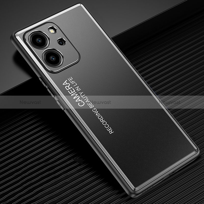 Luxury Aluminum Metal Back Cover and Silicone Frame Case JL2 for Huawei Honor 80 SE 5G