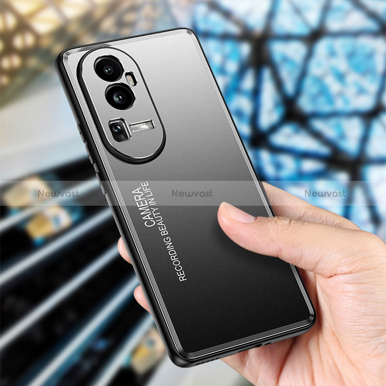 Luxury Aluminum Metal Back Cover and Silicone Frame Case JL2 for Oppo Reno10 Pro+ Plus 5G