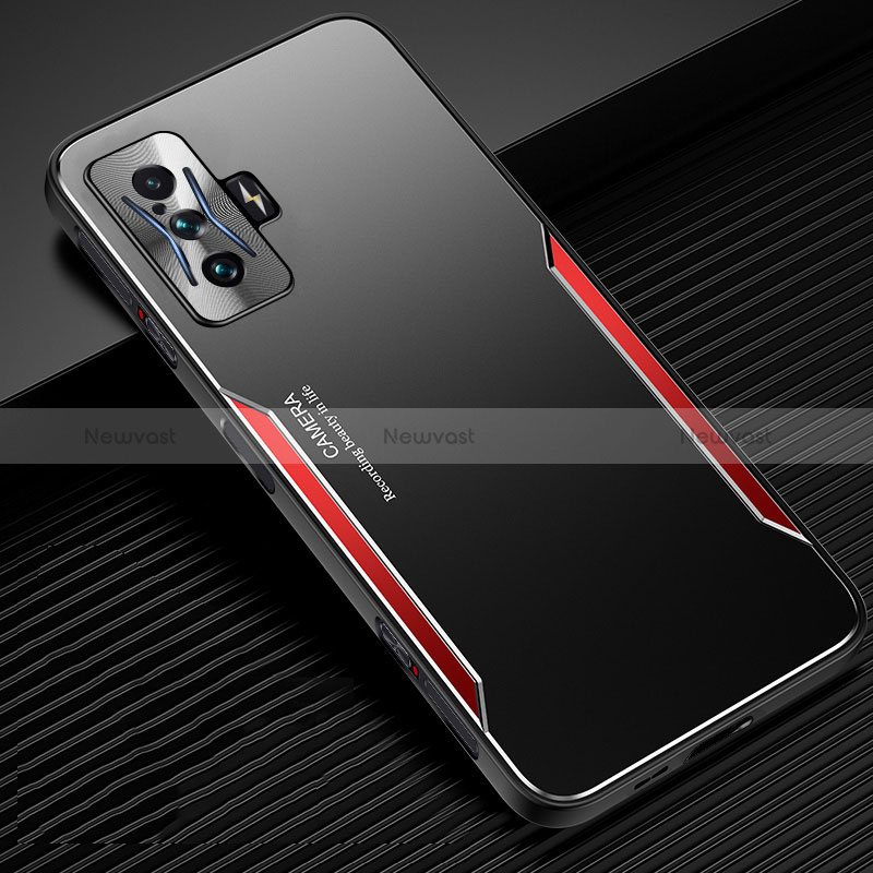 Luxury Aluminum Metal Back Cover and Silicone Frame Case JL2 for Xiaomi Redmi K50 Gaming AMG F1 5G