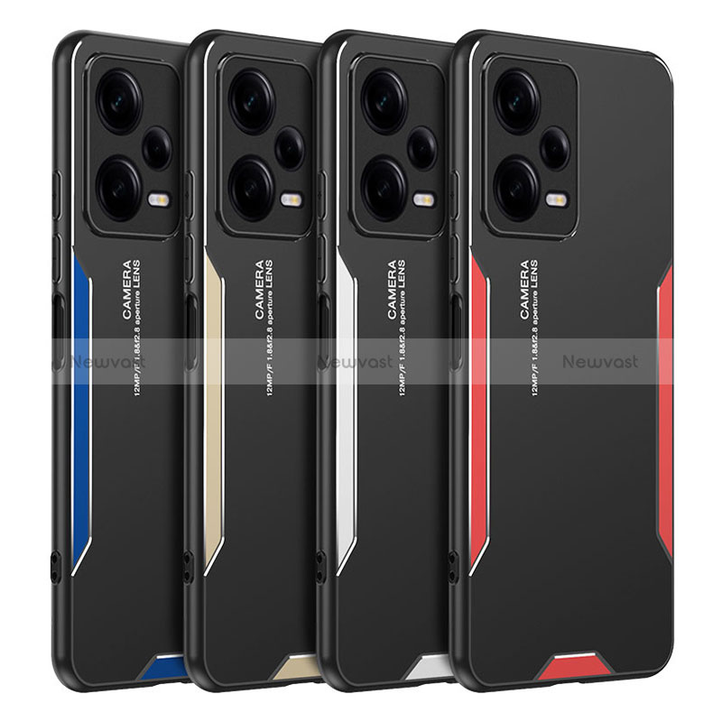 Luxury Aluminum Metal Back Cover and Silicone Frame Case JL2 for Xiaomi Redmi Note 12 Pro+ Plus 5G