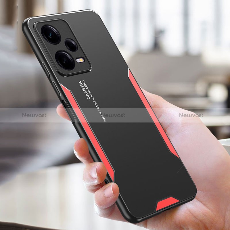 Luxury Aluminum Metal Back Cover and Silicone Frame Case JL2 for Xiaomi Redmi Note 12 Pro+ Plus 5G