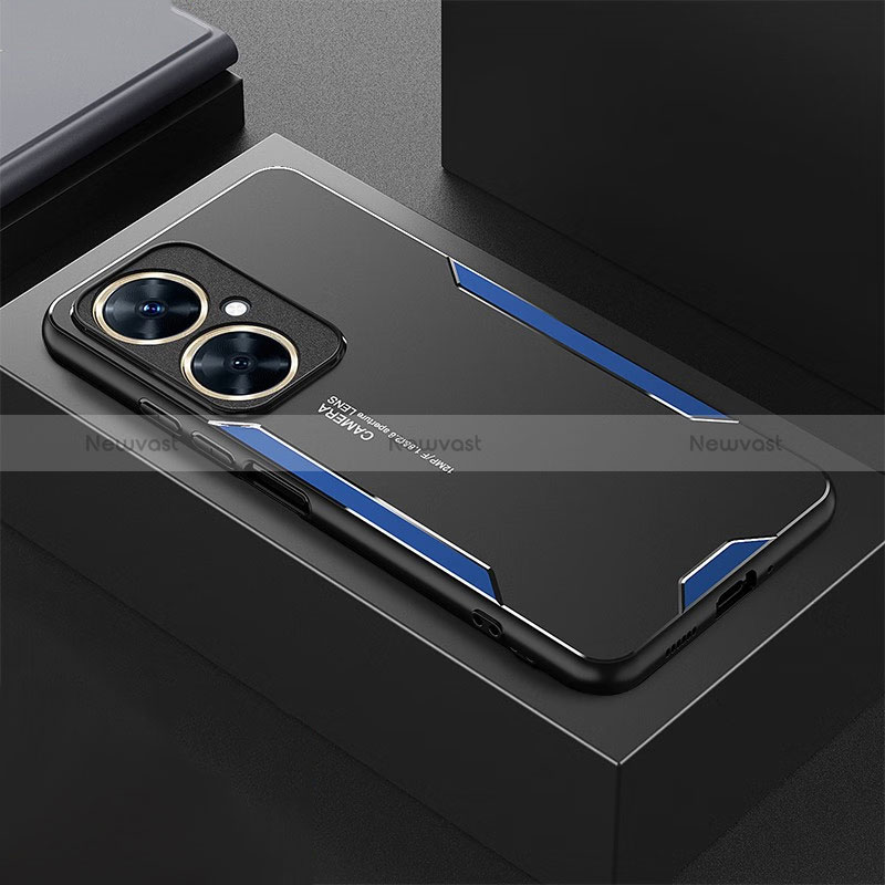 Luxury Aluminum Metal Back Cover and Silicone Frame Case JL3 for Huawei Nova 11i