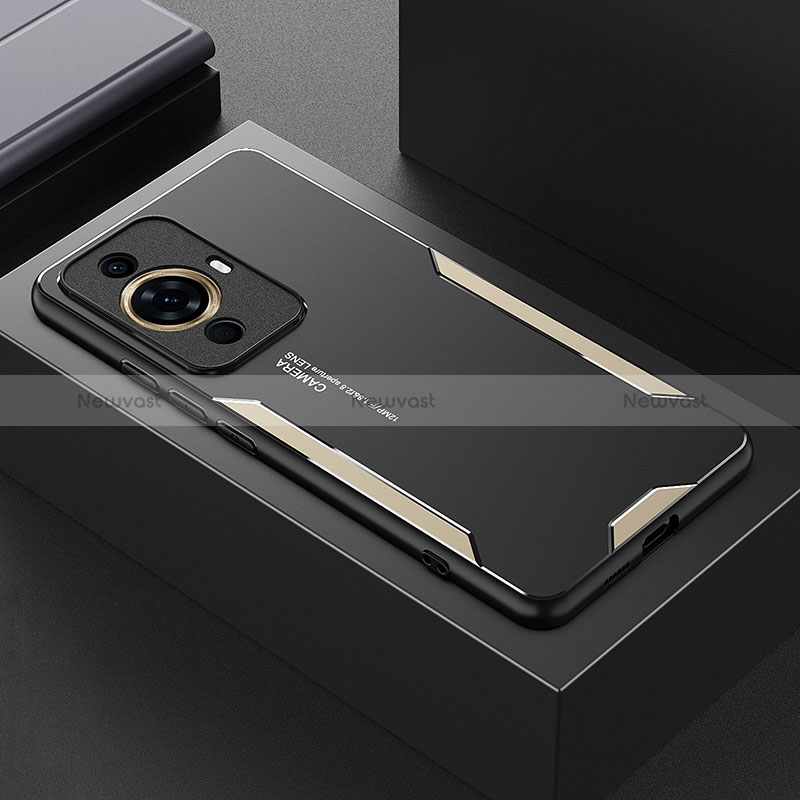 Luxury Aluminum Metal Back Cover and Silicone Frame Case PB1 for Huawei Nova 11