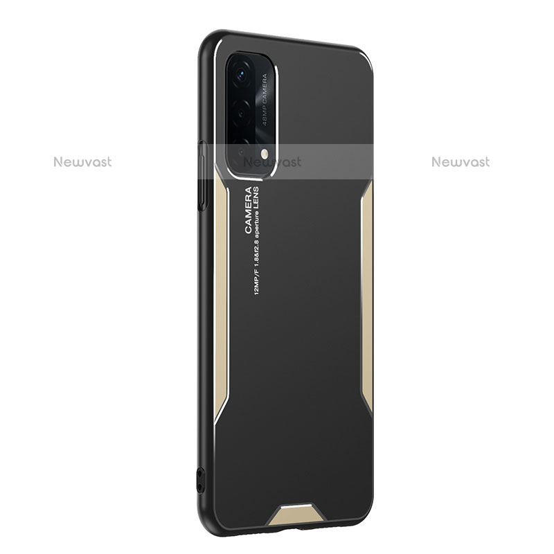 Luxury Aluminum Metal Back Cover and Silicone Frame Case PB1 for Oppo A93 5G