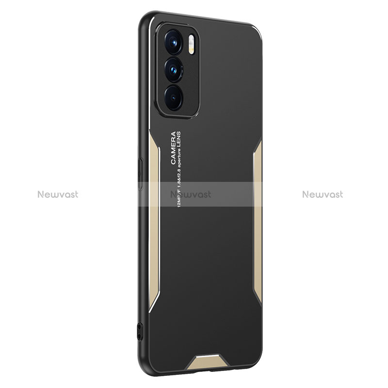 Luxury Aluminum Metal Back Cover and Silicone Frame Case PB1 for Oppo K9 Pro 5G